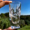 Broušené sklenice na likér, destiláty, Bohemia Crystal panák Quadro 50ml, 6 ks. brus Mašle