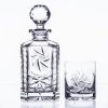 Whisky set Bohemia Crystal karafa + 6 sklenic na whisky - brus Větrník okno na pískování
