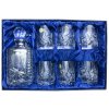 Whisky set Bohemia Crystal karafa + 6 sklenic na whisky - brus Větrník okno na pískování