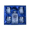 Whisky set Bohemia Crystal karafa + 4 sklenice na whisky - brus Kometa okno na pískování