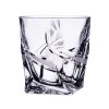 Bohemia Crystal broušené sklenice na whisky Quadro, 2 ks. brus Mašle
