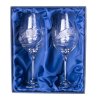 Bohemia Crystal sada 2 broušených sklenic na bílé víno - 380ml brus Kometa