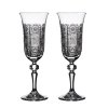 Bohemia Crystal sada 2 broušených sklenic na šampaňské Laura. Brus klasik.