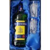 Becher set, Becherovka 0,5l a 2ks. broušených skleniček