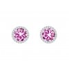 Stříbrné náušnice Lynx s kubickou zirkonií Preciosa, růžové 5269 69