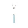 Stříbrný náhrdelník Crystal Line, modrý
