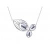 Stříbrný náhrdelník Orchid s křišťálem Preciosa