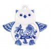 vánoční ozdoba sova cibulový porcelán