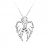 Stříbrný náhrdelník Angelic Hope, anděl s kubickou zirkonií Preciosa 5293 00