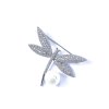 Dragonfly brooch with a pearl