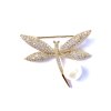 Dragonfly brooch with a pearl