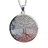 Steel pendant Tree of Life with steel chain