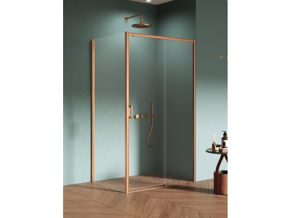 Prime Bronz tolóajtó sarok kabin