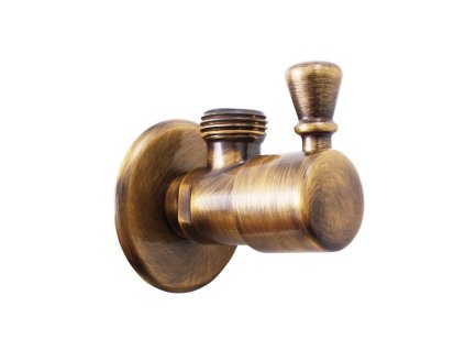 6115 1 ventil rohovy s keramickym vrskem 1 2 x 3 8 stara mosaz bronz rv0138sm rav slezak