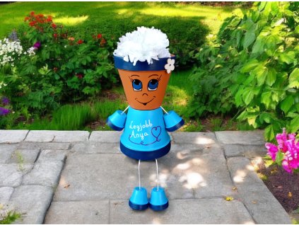 Cserép Lány virágtartó - Legjobb Anya