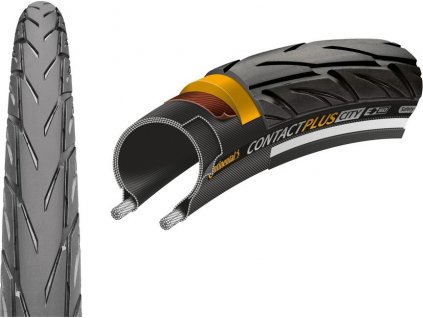 Plášt Conti Contact Plus City drát 26x1.75" 47-559 čierna/čierna Reflex