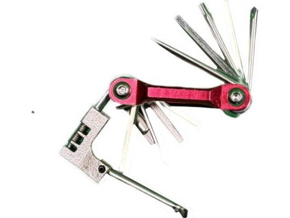 klíče multi HAVEN - zavírací červená s nýtovačem