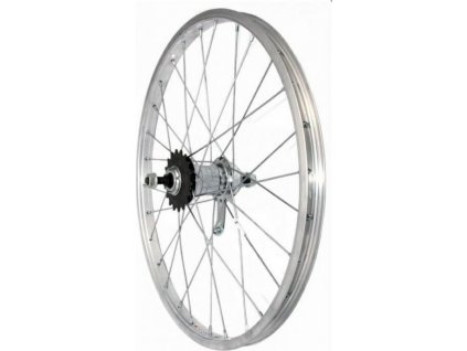 kolo zapletené s torpédem Velosteel 24" 540-21 zadní 36 děr stříbrné