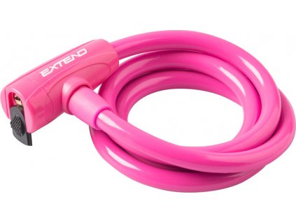 Zámok na bicykel Extend COMPANION 12*1200mm, pink