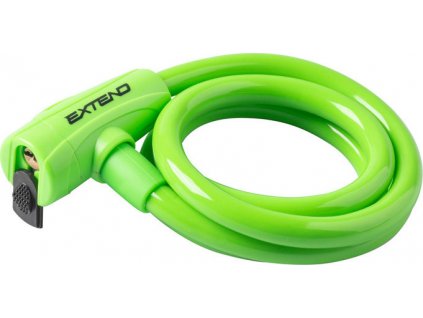 Zámok na bicykel Extend COMPANION 12*1200mm, lime green