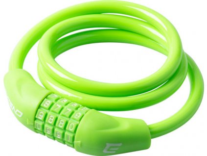 Zámok na bicykel Extend NUMERIC 4, 10*1000mm, lime green