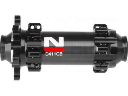 Náboj Novatec D411CB-12, predný, 24-dierový, čierny (N-logo)