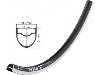 Ráfek DT Swiss RR 411  29" cerná 622-18, 20 der