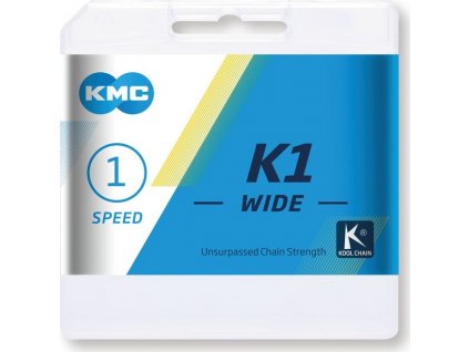 Retez KMC K1 Wide stríbrná/cerná 1/2 x 1/8",110 clánku,9,4mm