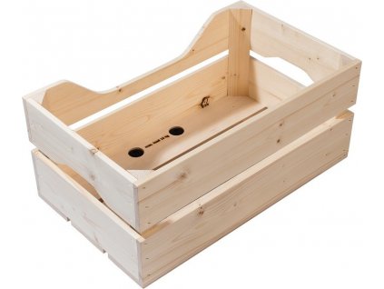 Drevený box Racktime Woodpacker prírodní, 49x24,1x29,5cm, 25l