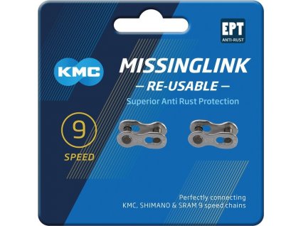 Missinglink KMC 9R Silber EPT 2 ks pro retezy 6,6mm,9-st. C09EPTR00