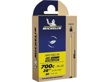 Duše Michelin A1 Aircomp Ultralight 28" 18/25-622, SV 80 mm