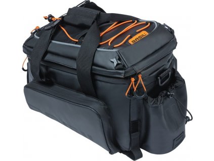 Taška na nosič Basil Miles XL Pro čierna oranžová, Tarpaulin, 9-36 l