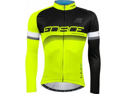 dres FORCE LUX dlouhý rukáv,černo-fluo L