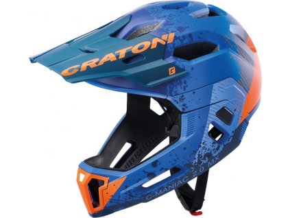 Cykl.helma Cratoni C-Maniac 2.0MX (MTB) vel.S/M (52-56cm) modrá/oranžová matná