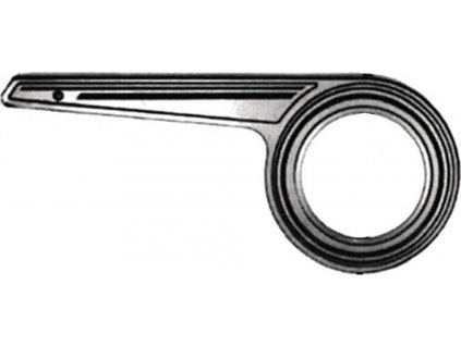 kryt prevodníku Horn 1-krídl. Alu SL23 stríbrná do 46 zubu pro razení v náboji