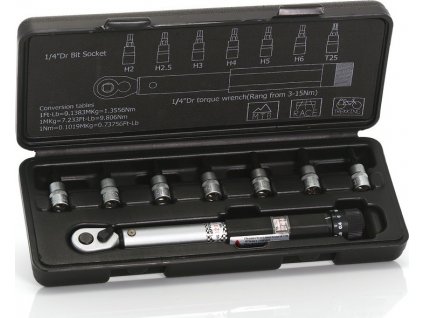 Momentový kľúč XLC TO-S41 nastaviteľný 3-15Nm, 1/4" 185mm
