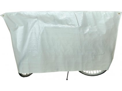 Garáž na bicykel s pútkami a prevedením 110 x 210 cm, biela