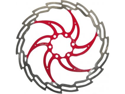XLC brzdový kotouc BR-X02 160 mm stríbrná/cervená