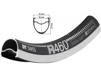 Ráfik DT Swiss R 460 28" čierny 622-18 VL6,5 24H