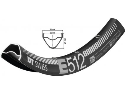 Ráfik DT Swiss E 512 27,5" čierny 584-25 VL6,5 32H