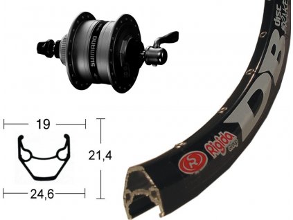 Predné koleso 28"DH3D35 Cent.čierna rýchl. 36 dier ZAC 2000Disc čier.nerez.výpl.