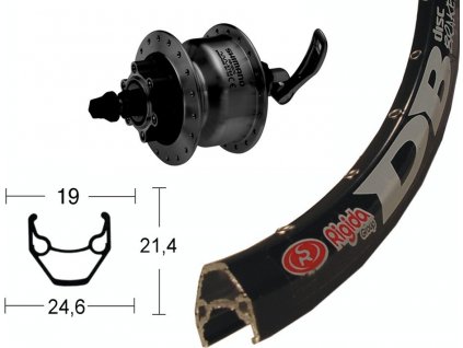 Predné koleso 28"DH3D30 6dier,čier.rýchlup.36 dier ZAC 2000Disc nerez.výpl.čier.