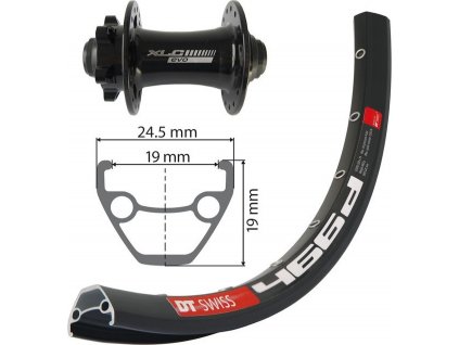 Predné koleso 29" XLC 6-der crnTA 15 32der DT Swiss D466 DISK crn Niro-paprs.(crn)