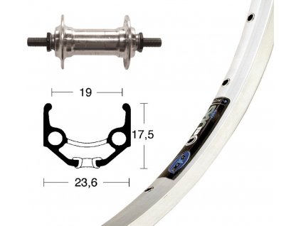 Predné koleso 28x1.75 hliník.náb.str.Starr 36dier Rigida Zac 19 str. nerez-výpl.