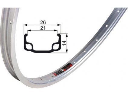 Ráfik REMERX RMX 406x21 strieborný 36H