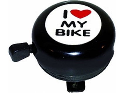 Zvonček M-Wave love my bike čierny
