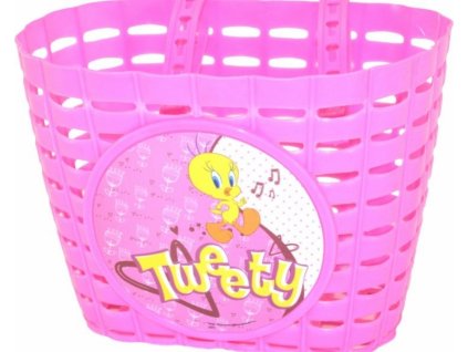 koš dětský barevný růžový TWEETY + pásky