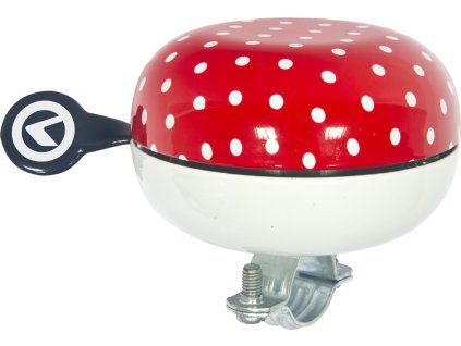 Bicyklový Zvonček KELLYS Bell 80 červené bodky