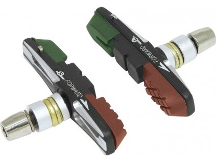 gumičky brzd F výměnné CNC,zeleno-černo-hnědá 70mm