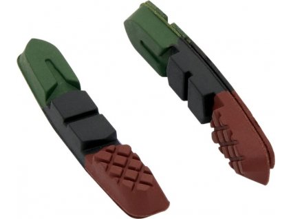 gumičky brzd F náhradní, zeleno-černo-hnědé 70mm